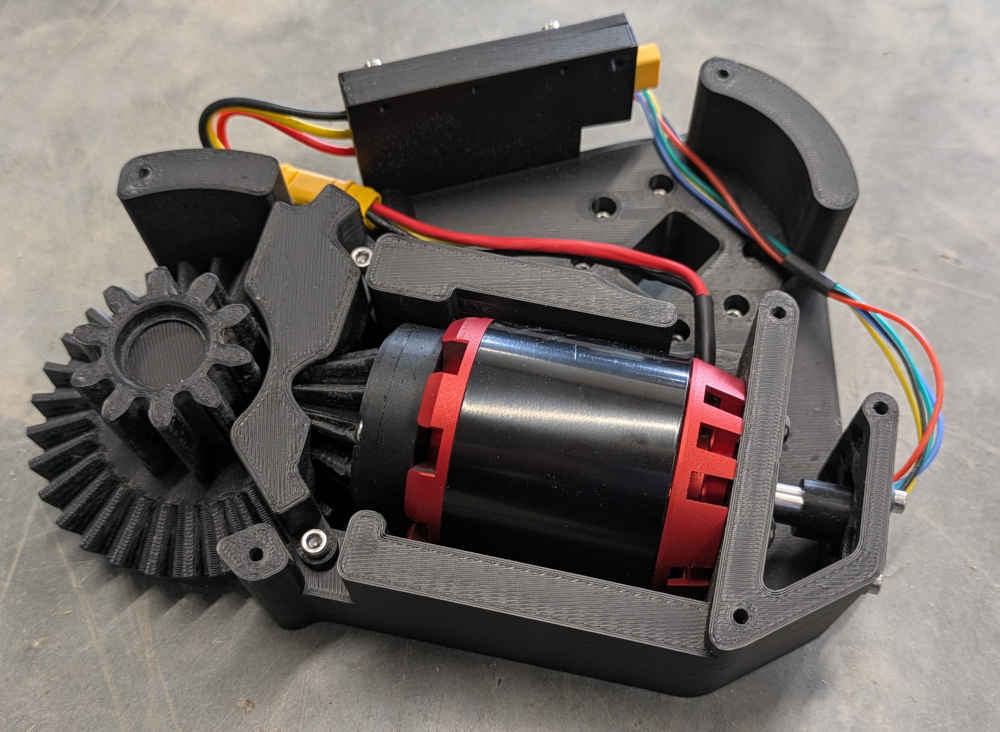In-wheel motor assembly after design iterations
